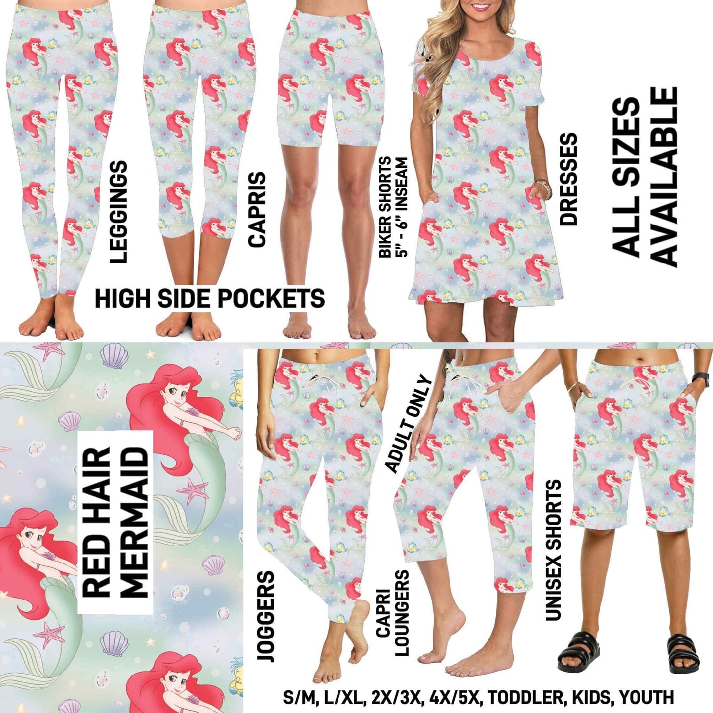 Matching Bottoms, T-Shirts & Dresses PreOrder (ETA mid April)