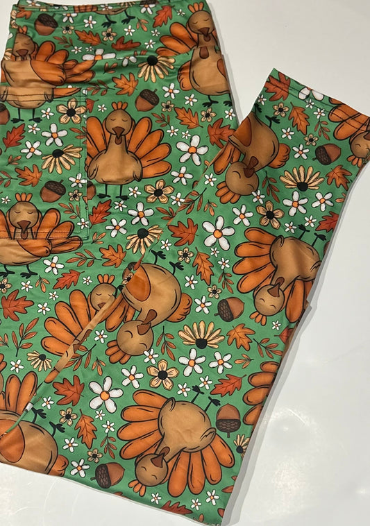 Fall Turkeys Pocket Leggings