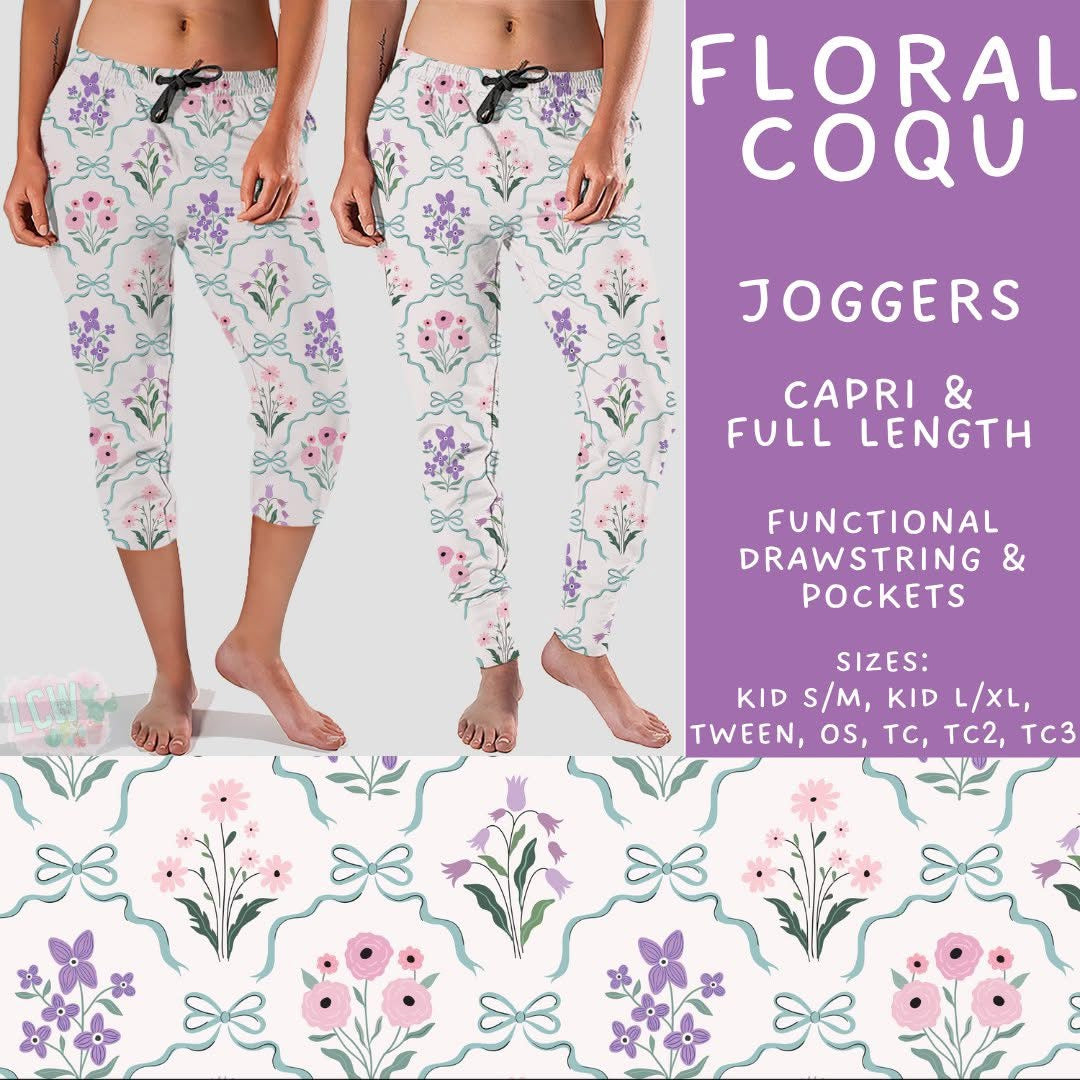 Floral Coqu Capri Joggers/TC2 (PreOrder ETA mid July)