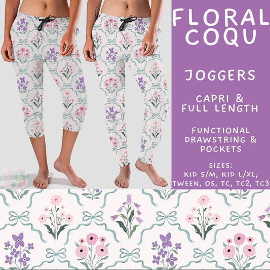 Floral Coqu Capri Joggers/TC2 (PreOrder ETA mid July)