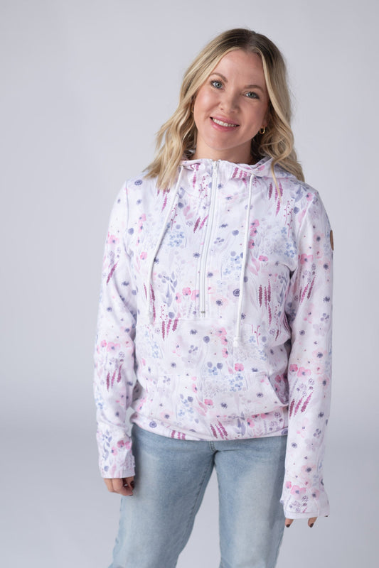 IN STOCK HalfZip Hoodie - Wildflower Gardens FINAL SALE
