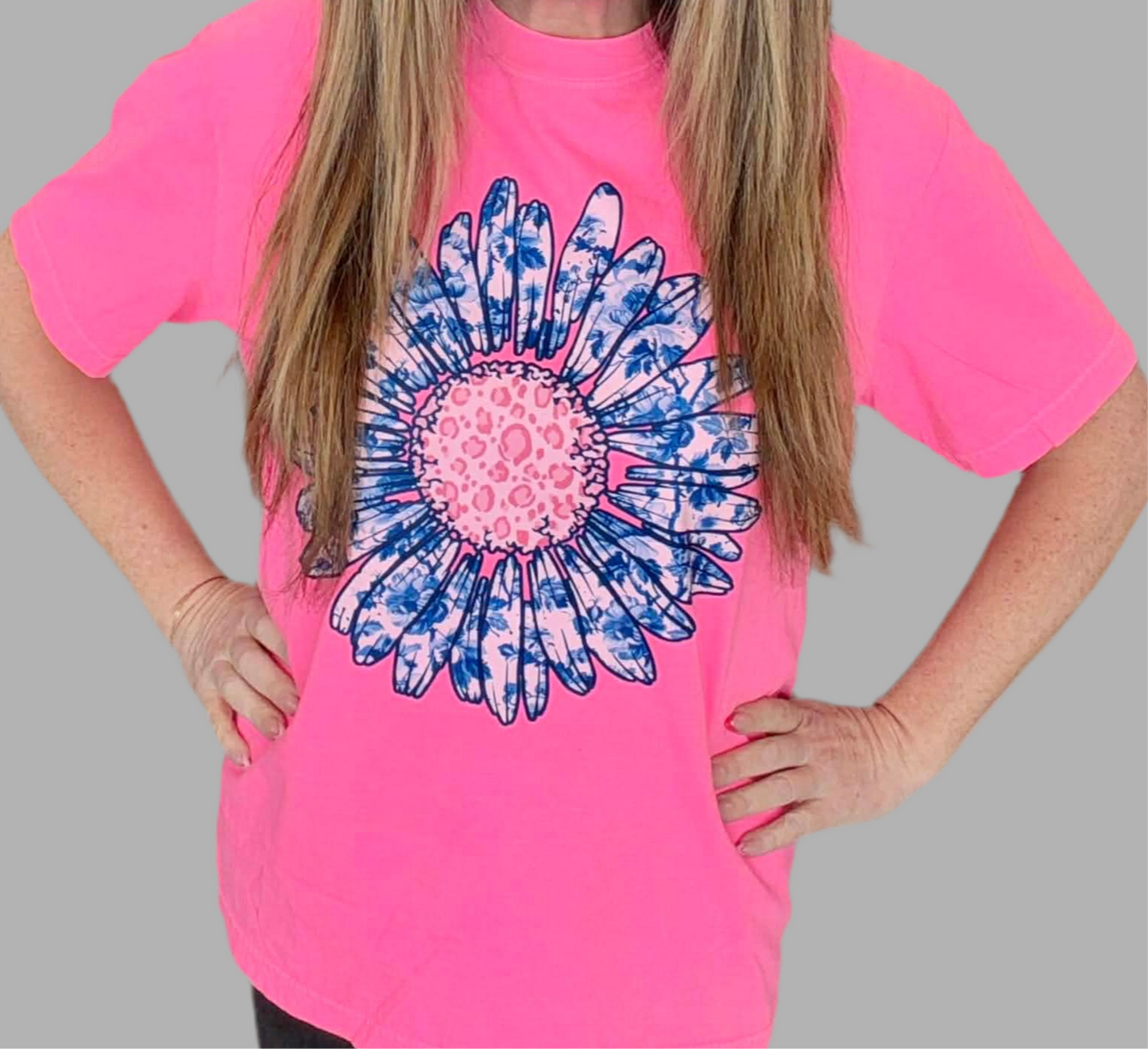 Leopard Floral Flower Tshirt