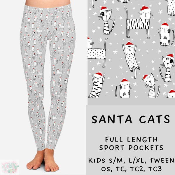 Cozy Christmas Collection Part ONE  : FULL Length Leggings WITH Sports Style Pockets PREORDER ( ETA early December )