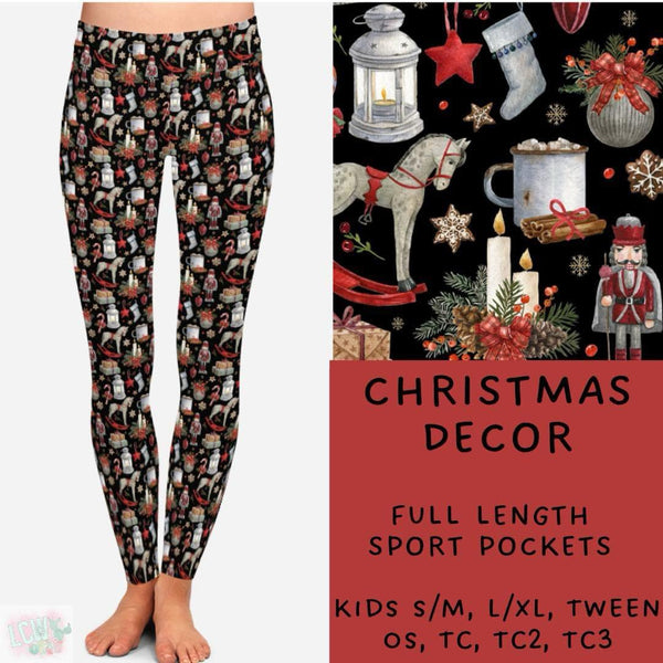 Comfy Christmas Collection Part ONE : FULL Length Leggings WITH Sports Style Pockets  PREORDER ( ETA early / mid December )