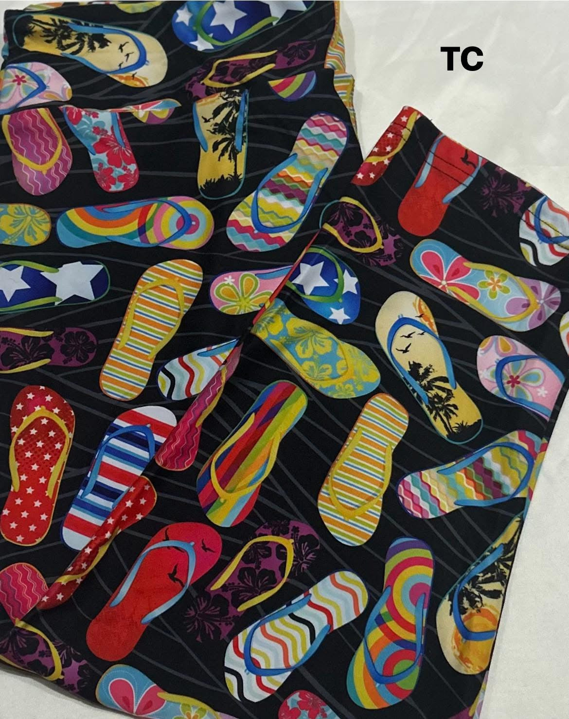 Flip Flop Capri Leggings (TC)