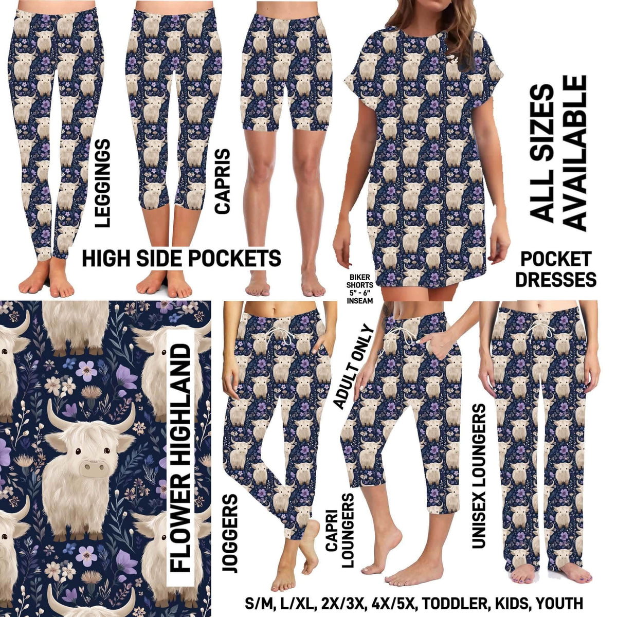 Floral Highland Capri Loungers-L/XL (PreOrder ETA mid Dec)