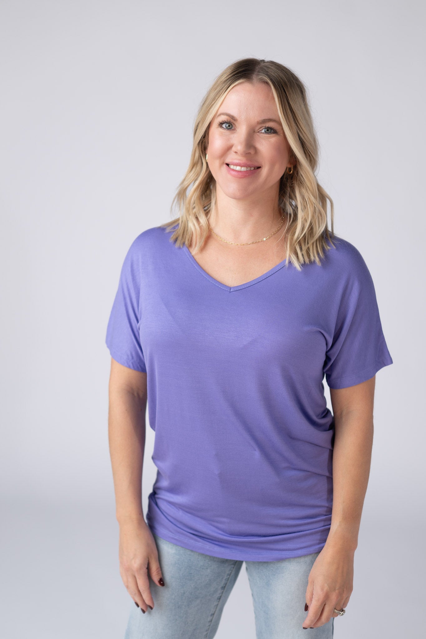 IN STOCK Chloe Cozy Top - Periwinkle Purple