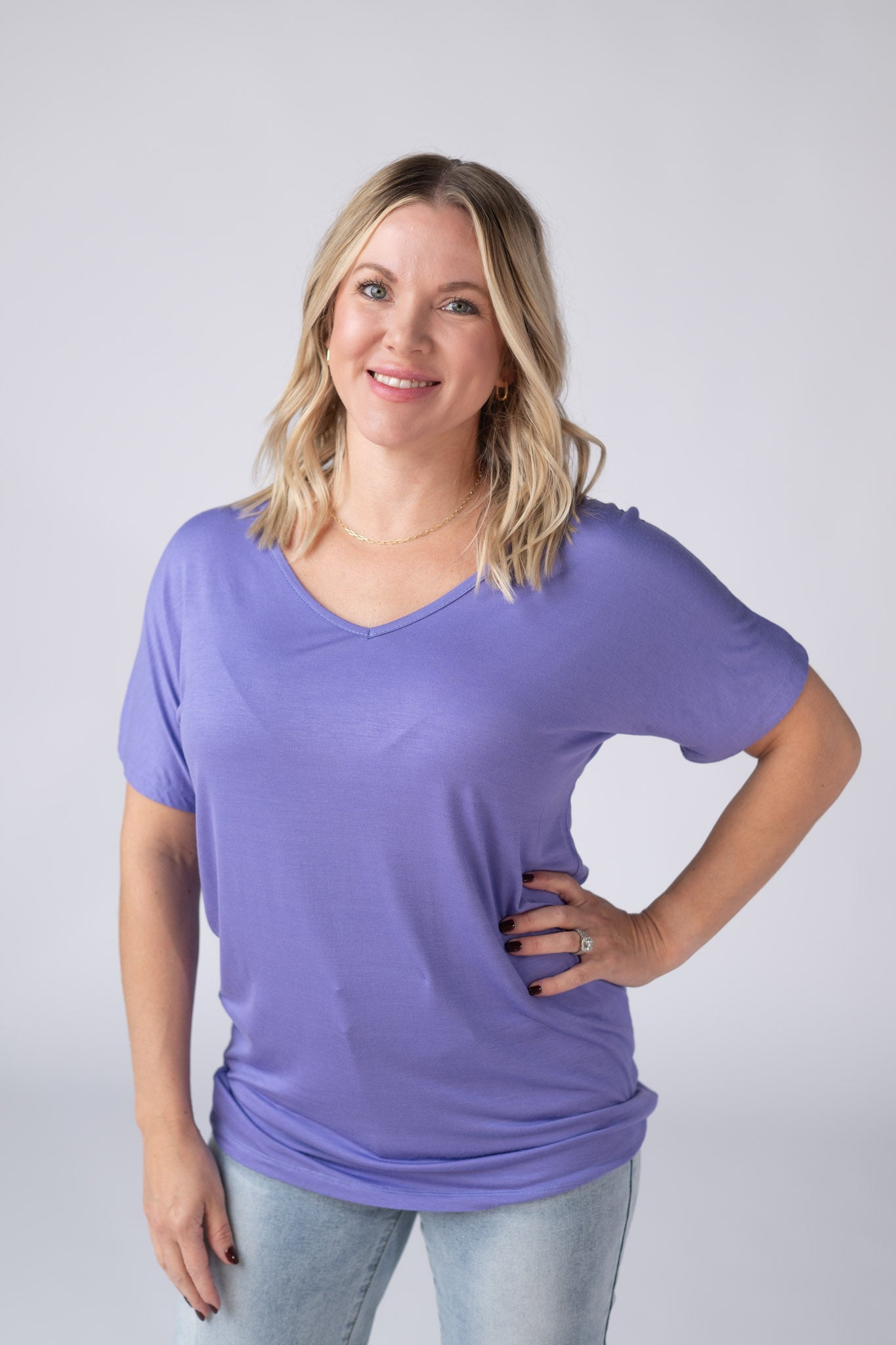 IN STOCK Chloe Cozy Top - Periwinkle Purple