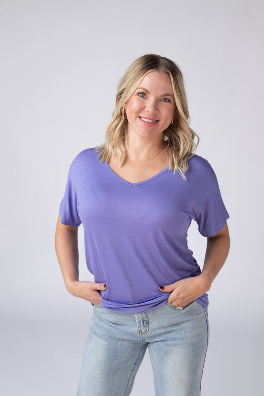 IN STOCK Chloe Cozy Top - Periwinkle Purple