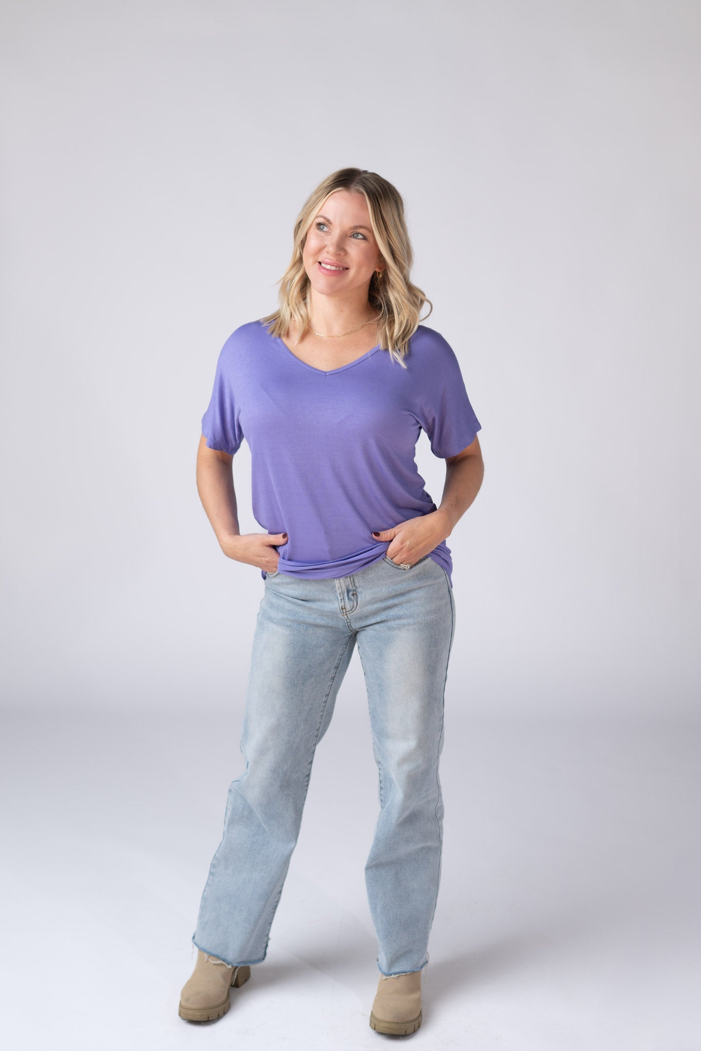 IN STOCK Chloe Cozy Top - Periwinkle Purple