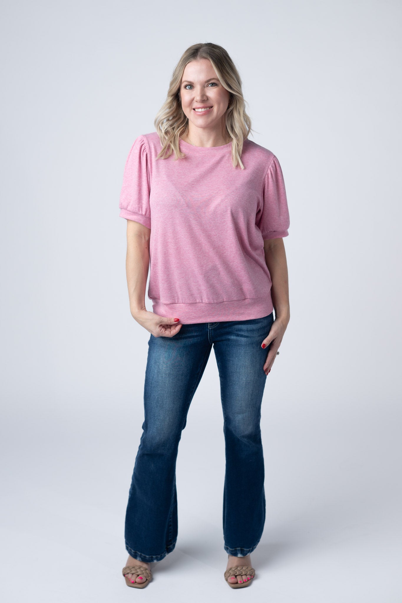 IN STOCK Katie Cozy Top - Heathered Pink FINAL SALE