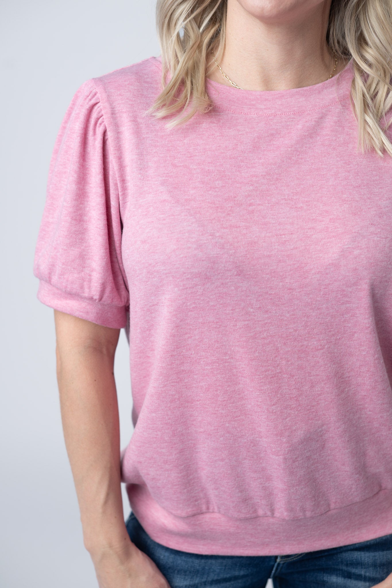 IN STOCK Katie Cozy Top - Heathered Pink FINAL SALE