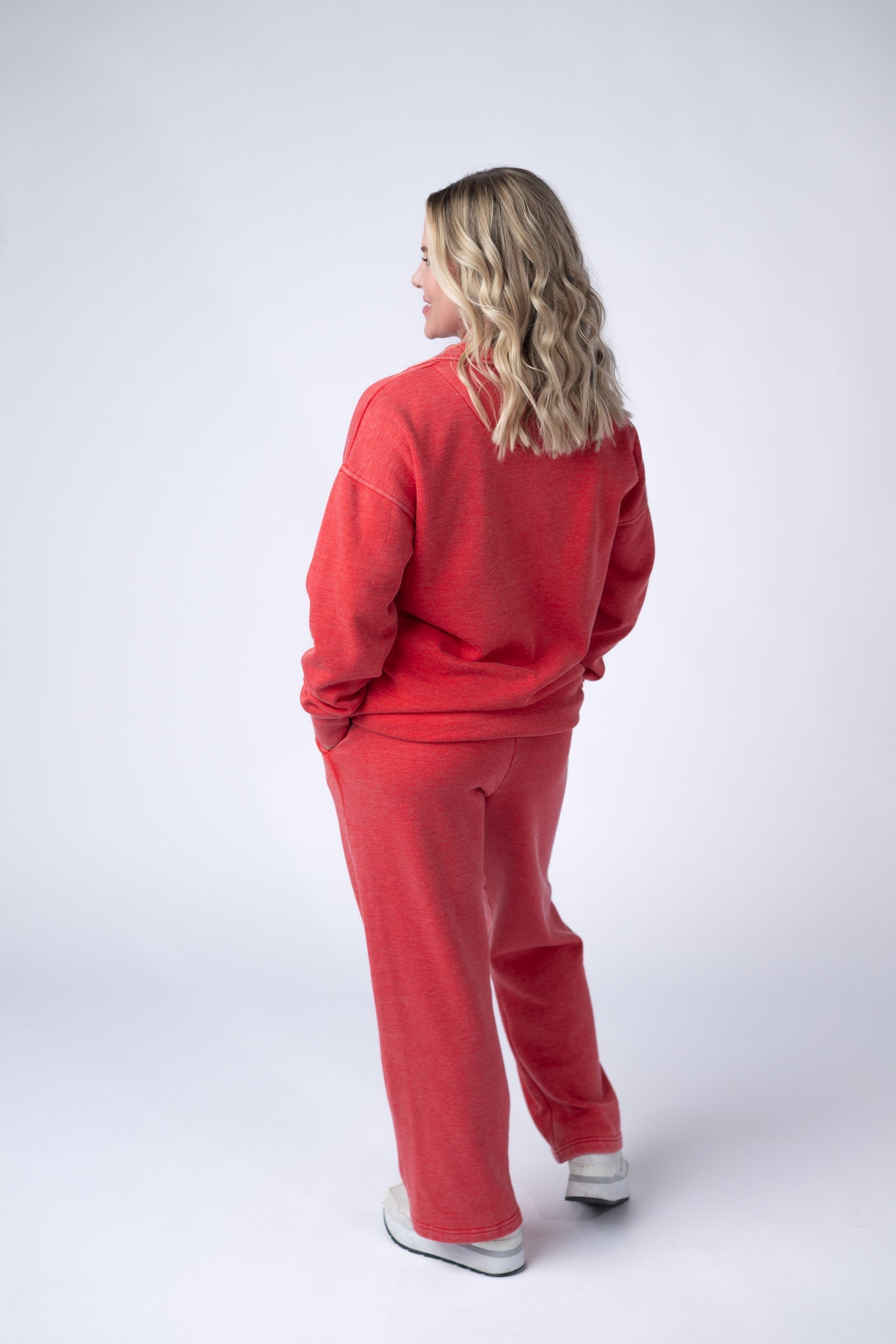 IN STOCK Jesse Vintage Wash Snap Pullover - Red FINAL SALE