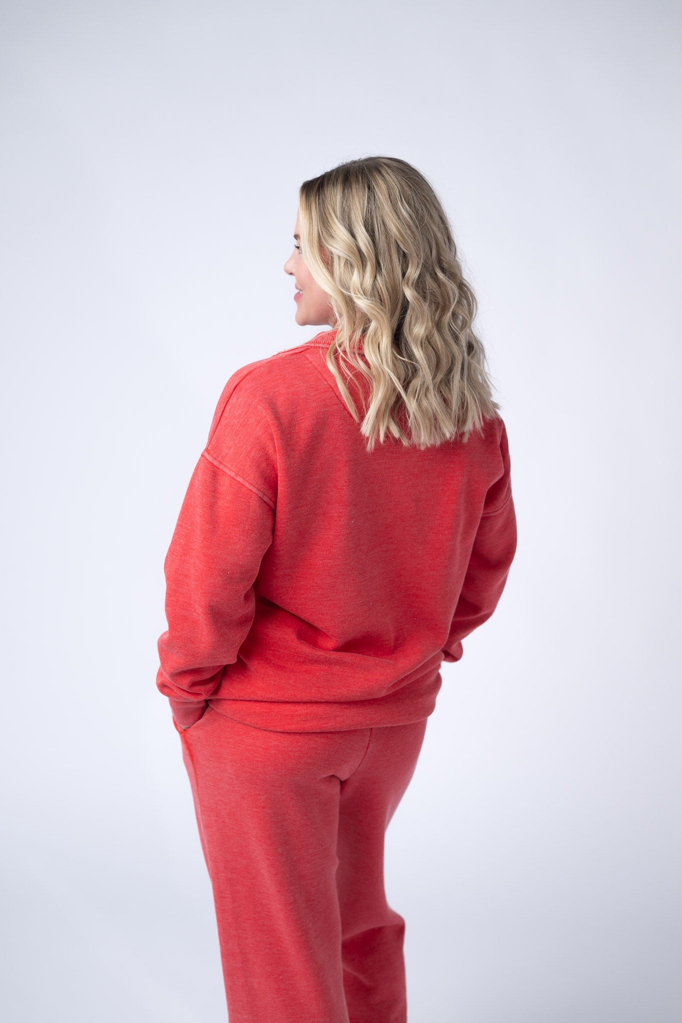 IN STOCK Jesse Vintage Wash Snap Pullover - Red FINAL SALE