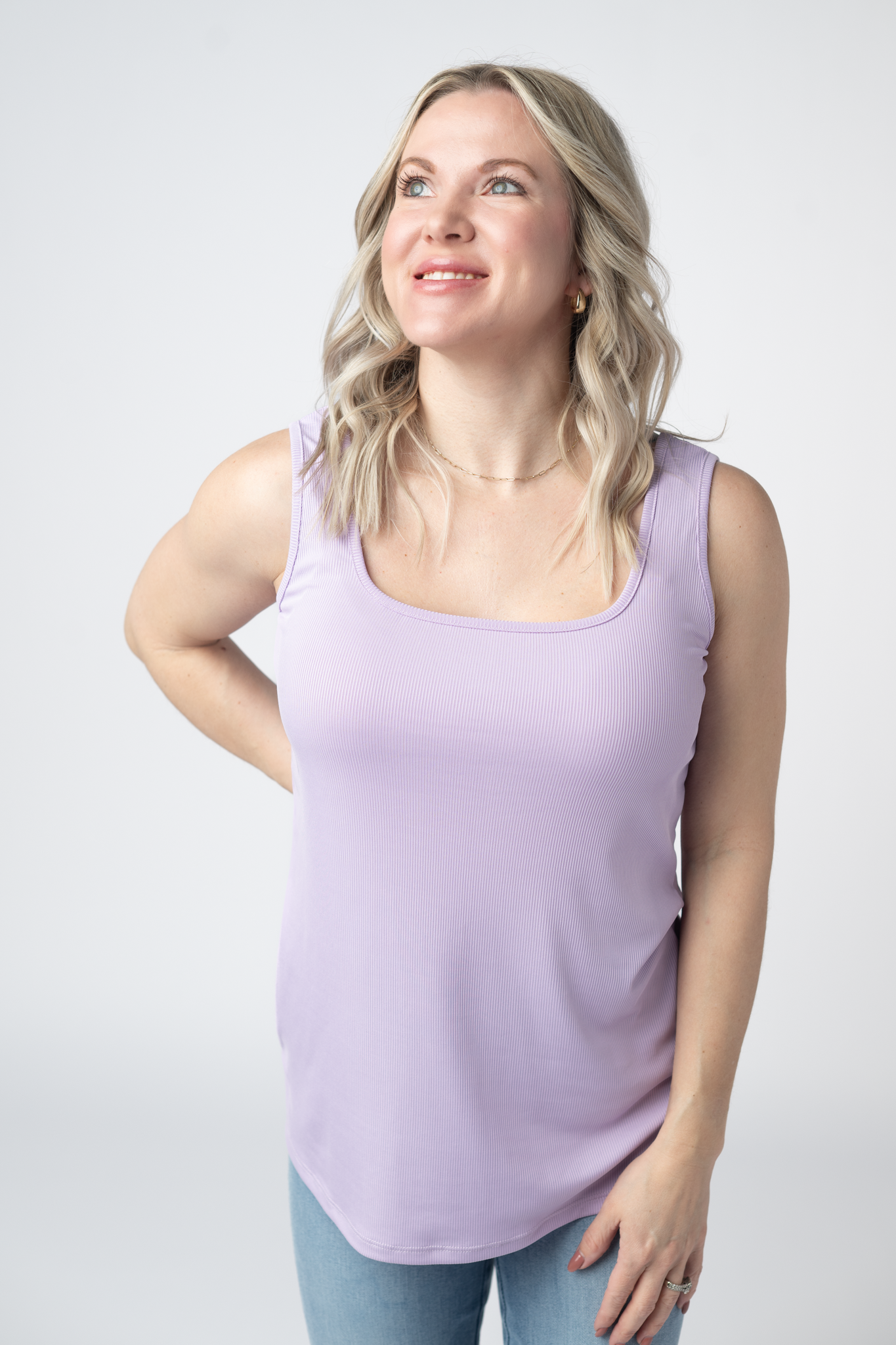 IN STOCK Rachel Ribbed Tank -  Lavender