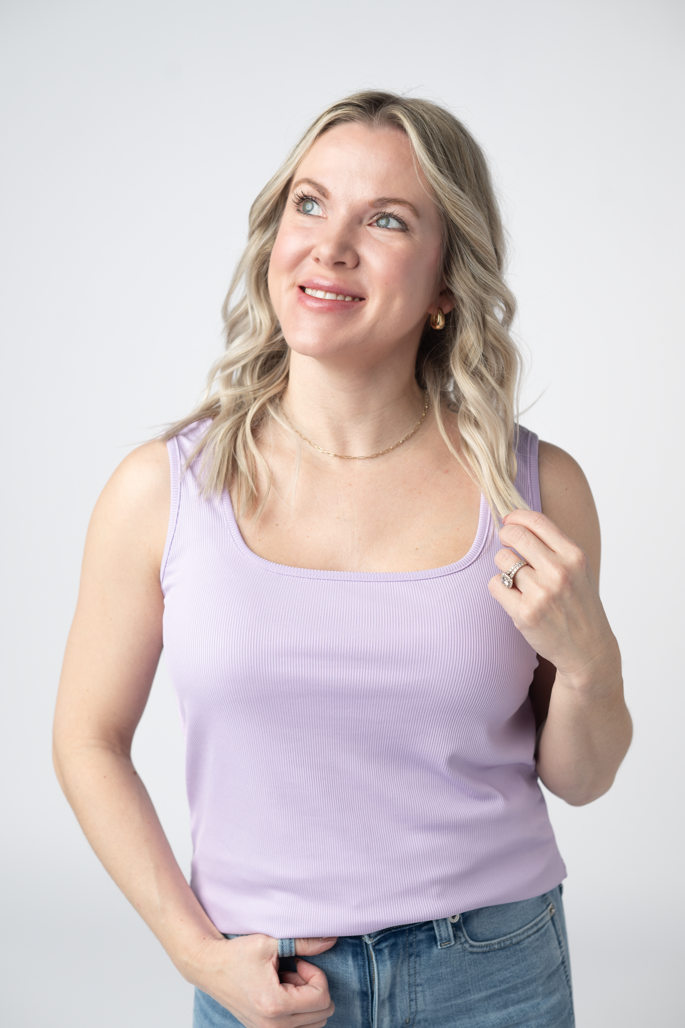 IN STOCK Rachel Ribbed Tank -  Lavender