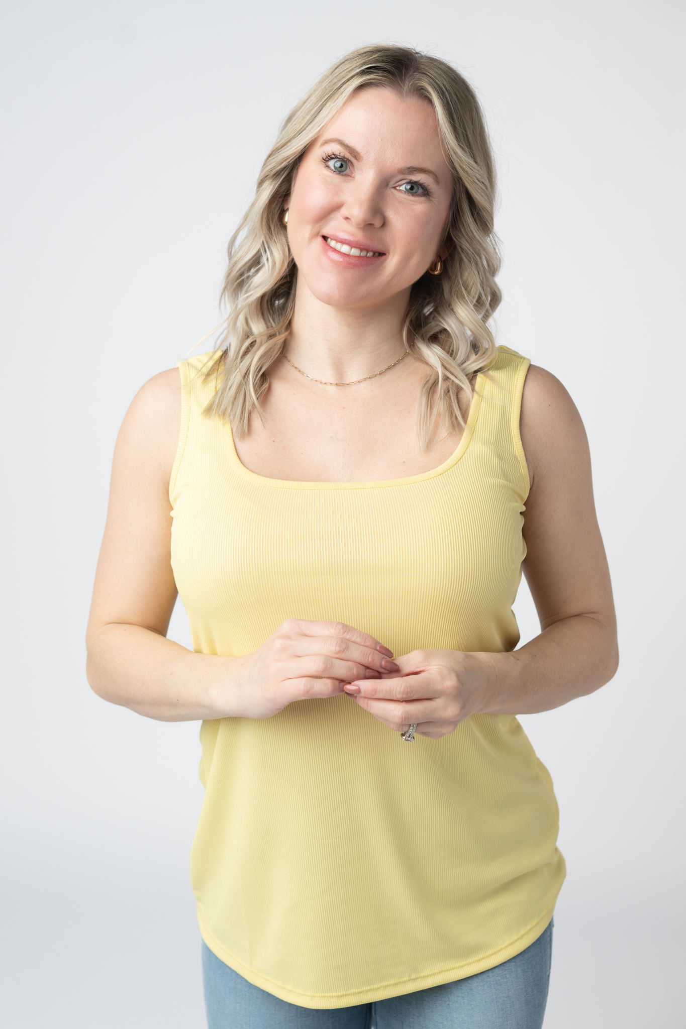 IN STOCK Rachel Ribbed Tank - Yellow