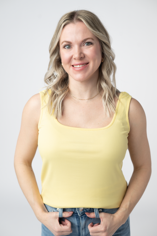 IN STOCK Rachel Ribbed Tank - Yellow