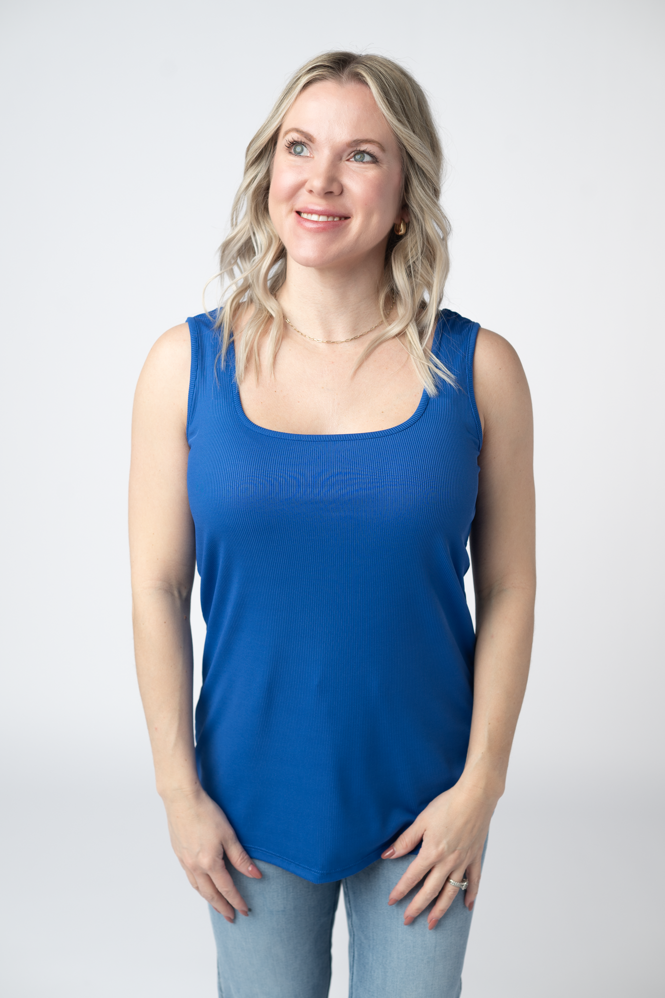 IN STOCK Rachel Ribbed Tank - Royal Blue