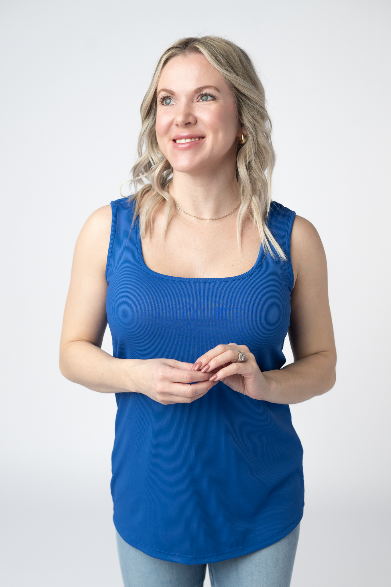IN STOCK Rachel Ribbed Tank - Royal Blue