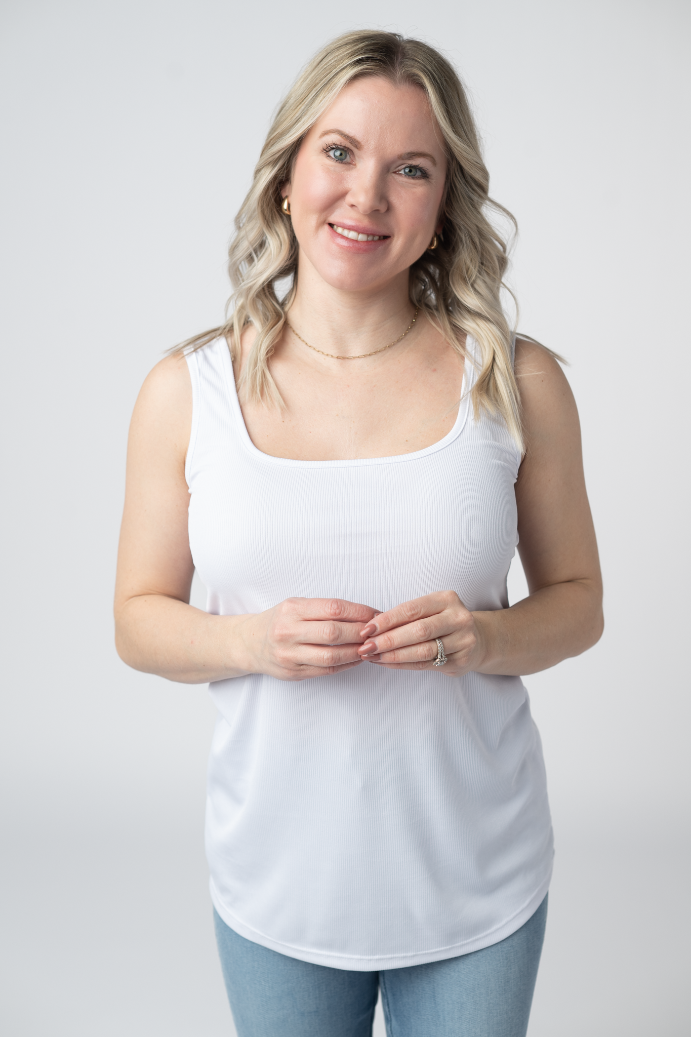 IN STOCK Rachel Ribbed Tank - White