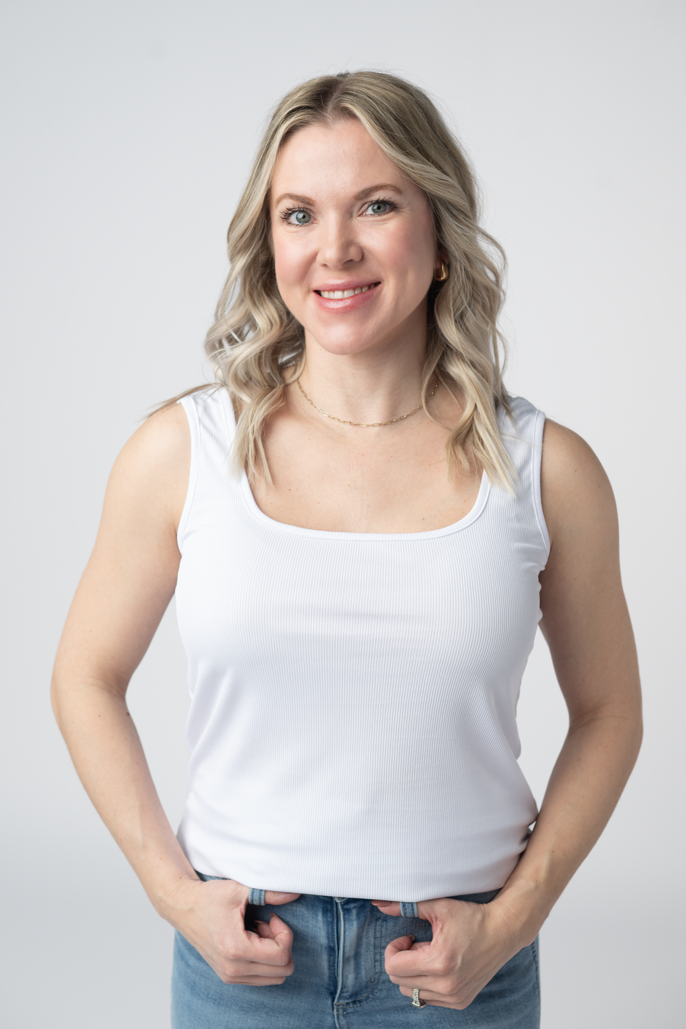 IN STOCK Rachel Ribbed Tank - White