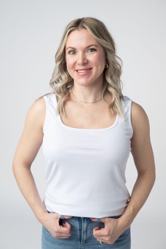 IN STOCK Rachel Ribbed Tank - White