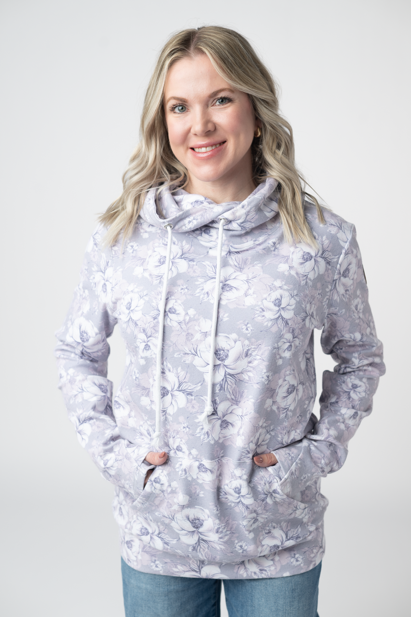 IN STOCK Ashley Hoodie - Vintage Grey Floral FINAL SALE