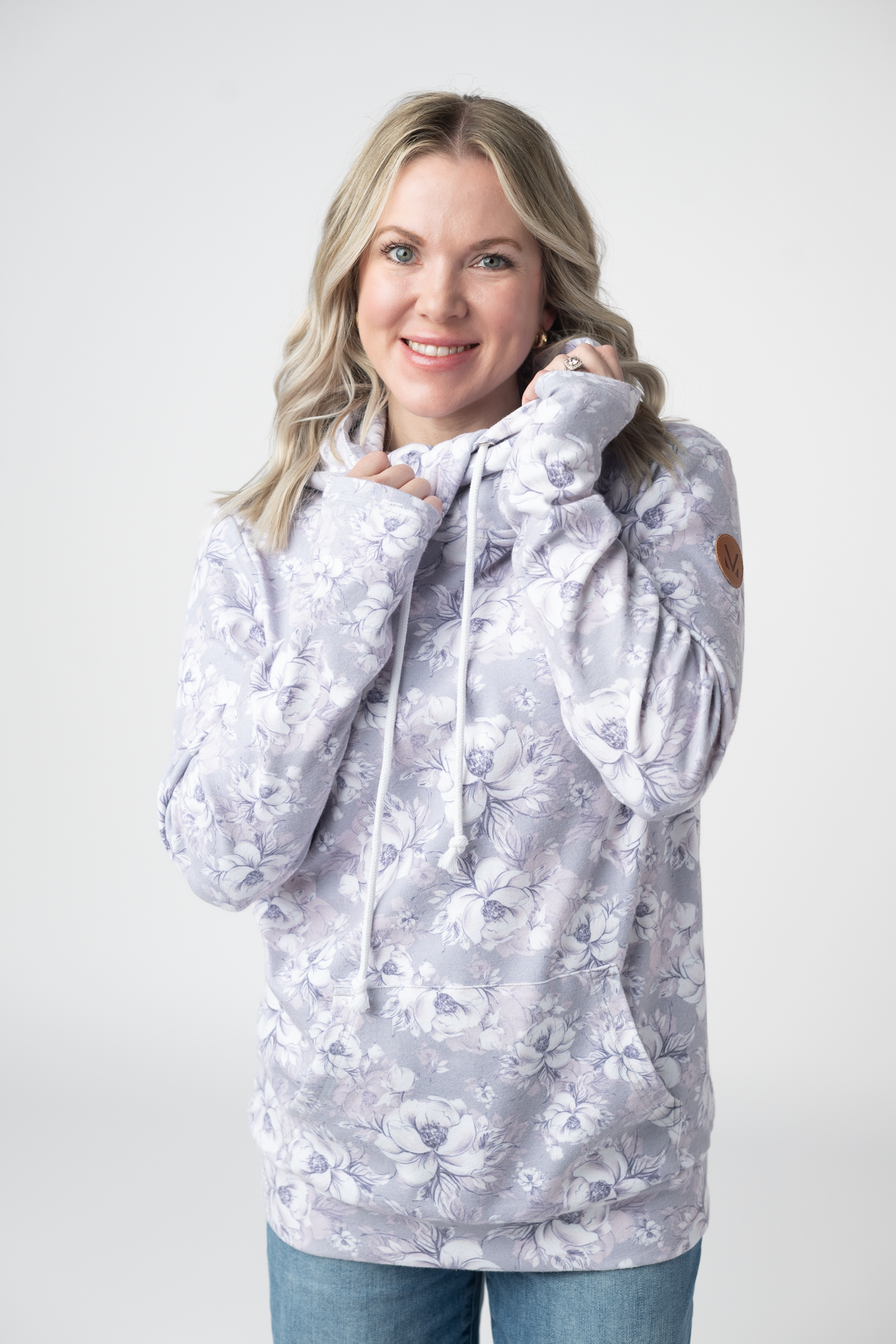 IN STOCK Ashley Hoodie - Vintage Grey Floral FINAL SALE