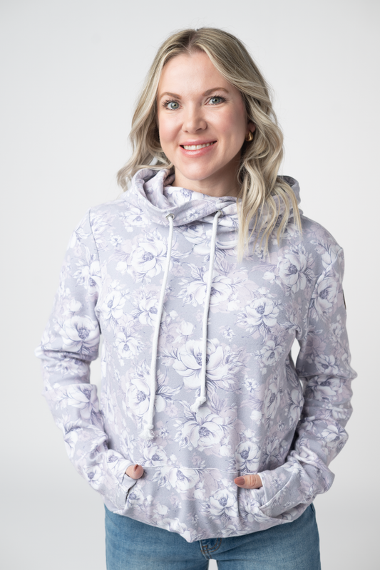 IN STOCK Ashley Hoodie - Vintage Grey Floral FINAL SALE