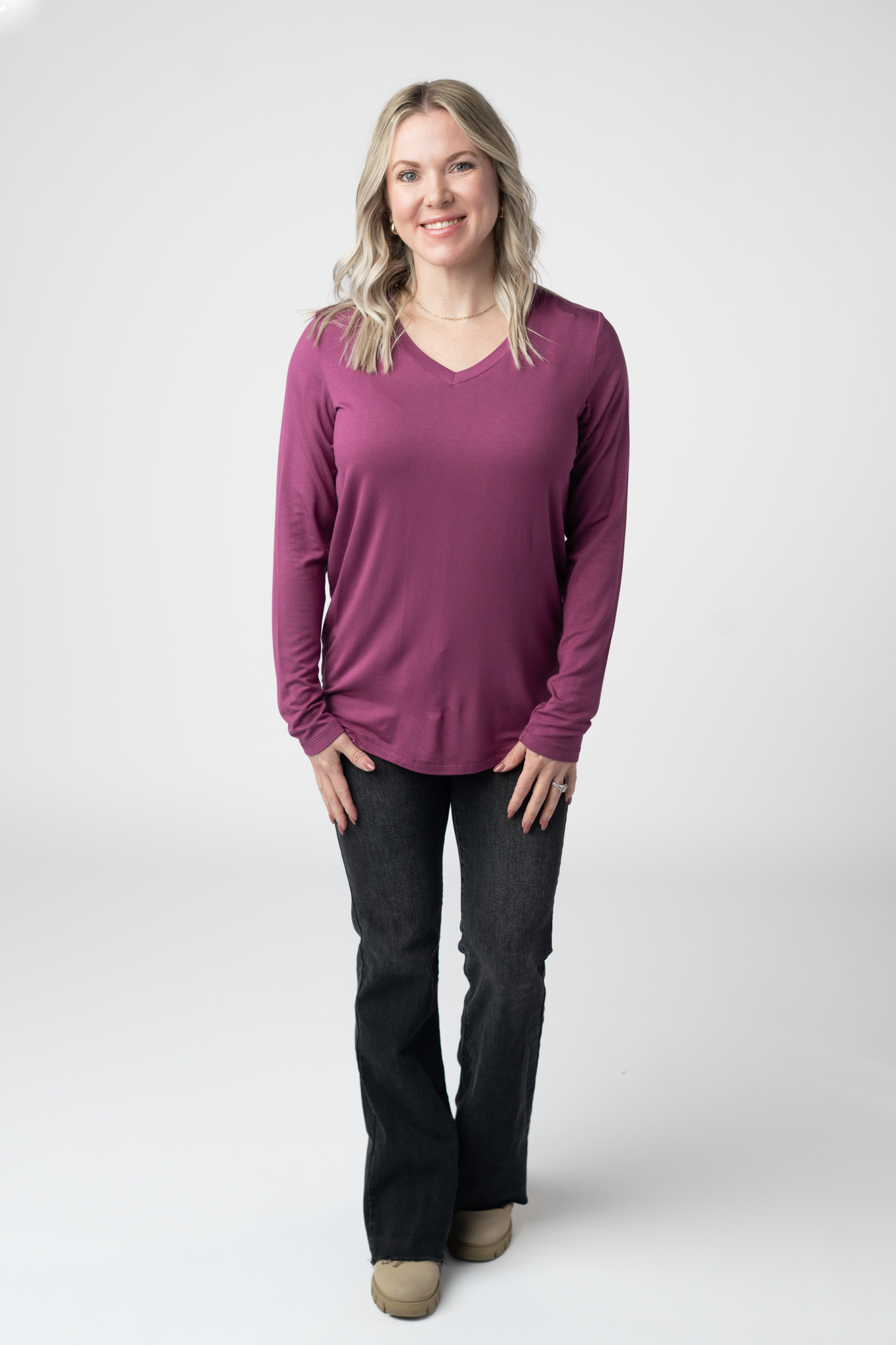 IN STOCK Larissa Long Sleeve - Mulberry FINAL SALE