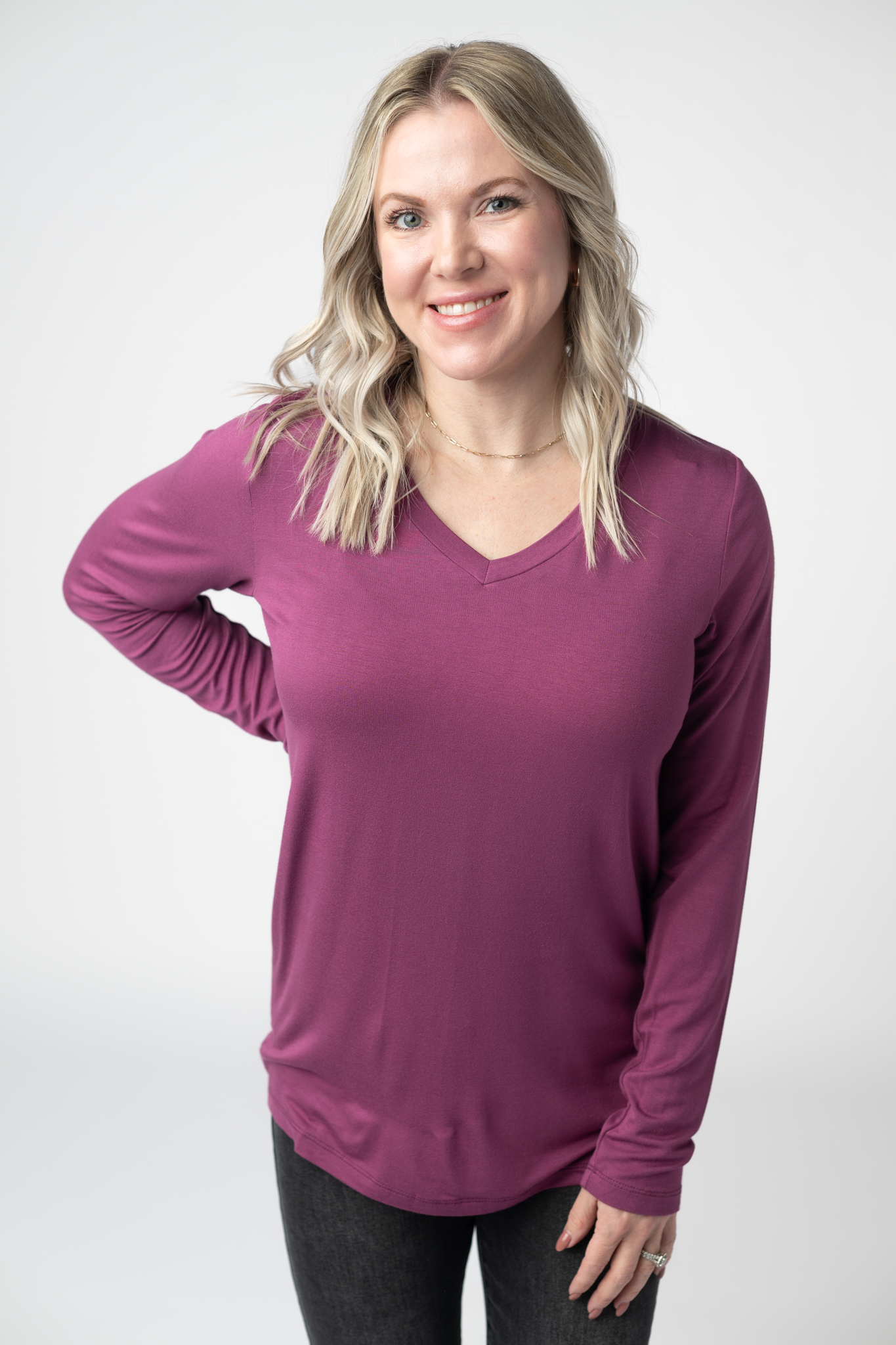 IN STOCK Larissa Long Sleeve - Mulberry FINAL SALE