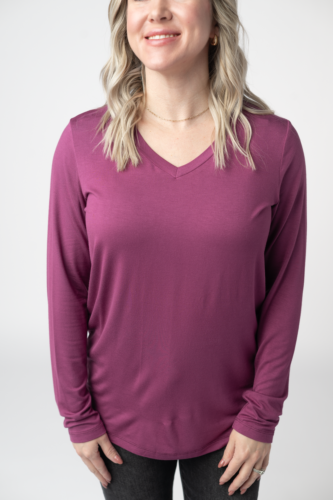 IN STOCK Larissa Long Sleeve - Mulberry FINAL SALE