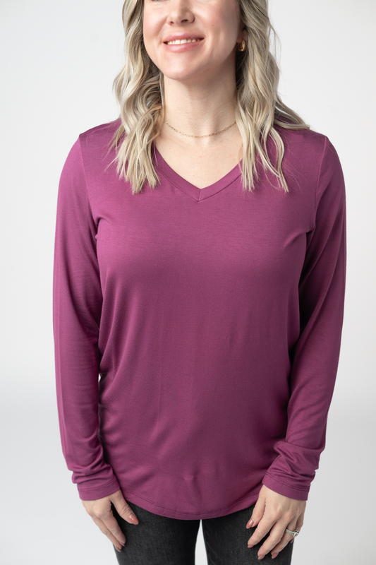 IN STOCK Larissa Long Sleeve - Mulberry FINAL SALE