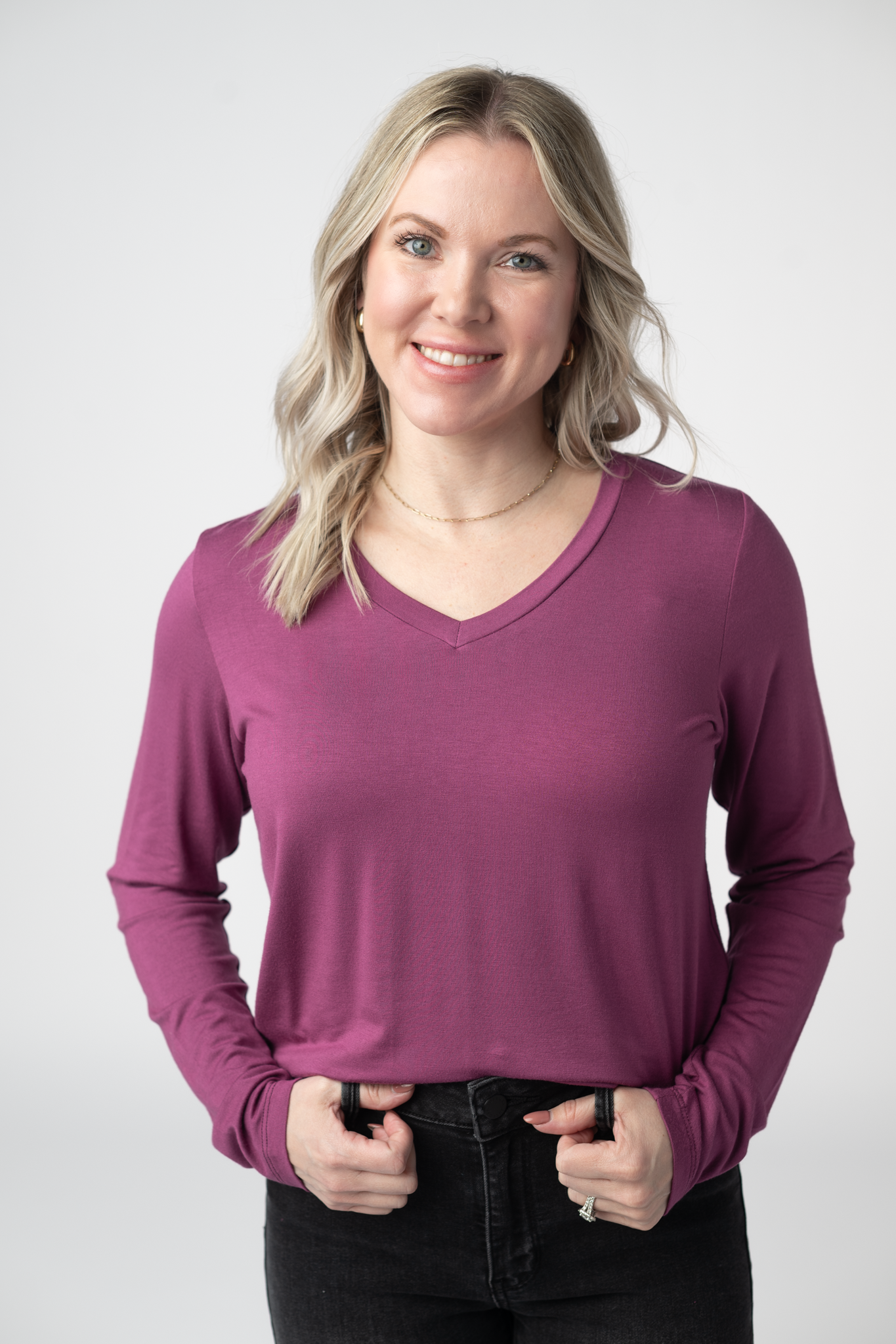 IN STOCK Larissa Long Sleeve - Mulberry FINAL SALE