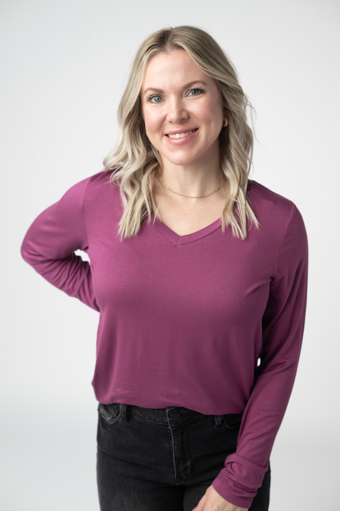 IN STOCK Larissa Long Sleeve - Mulberry FINAL SALE