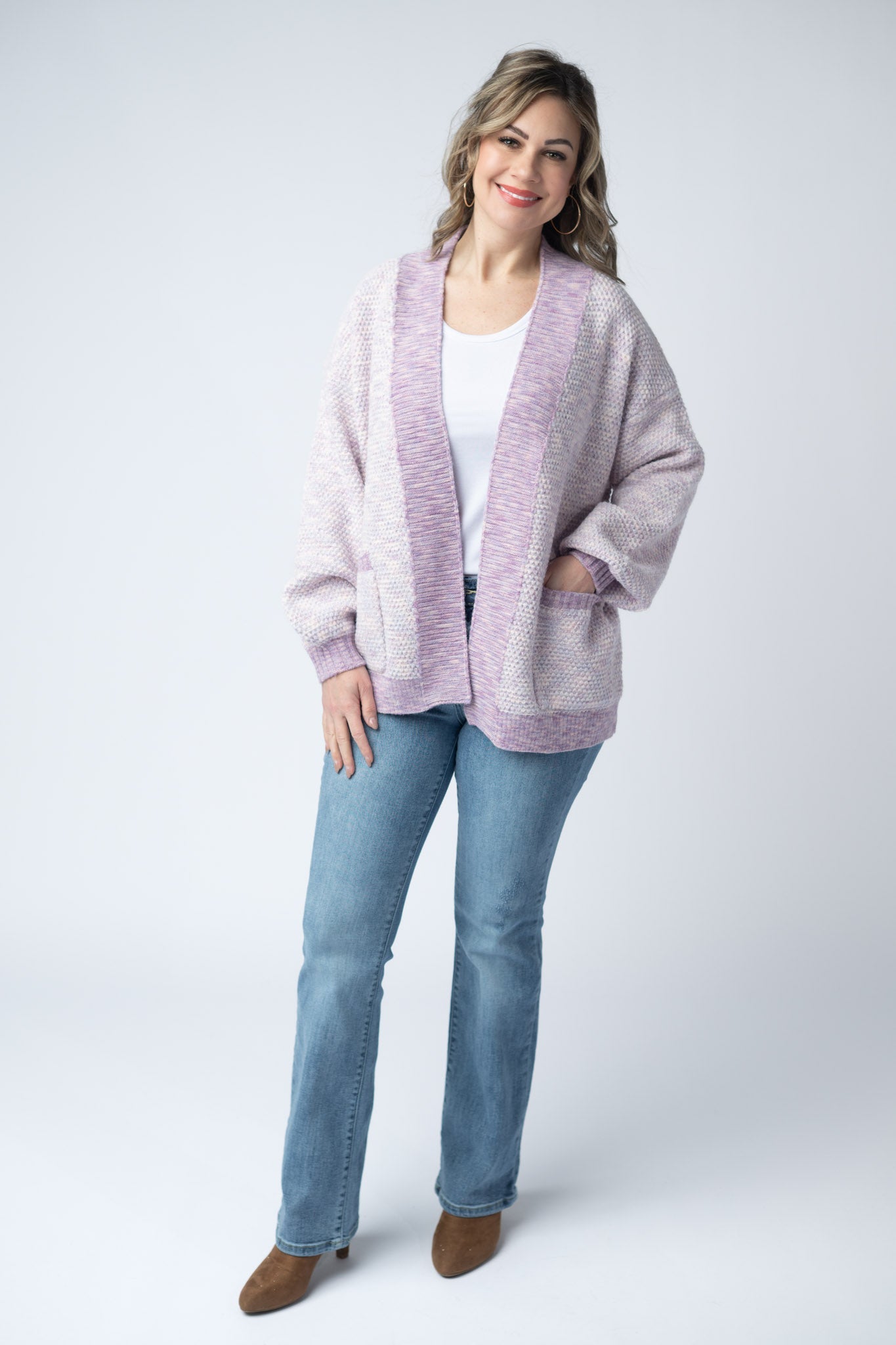 IN STOCK Kinsley Cardigan - Purple Mix FINAL SALE