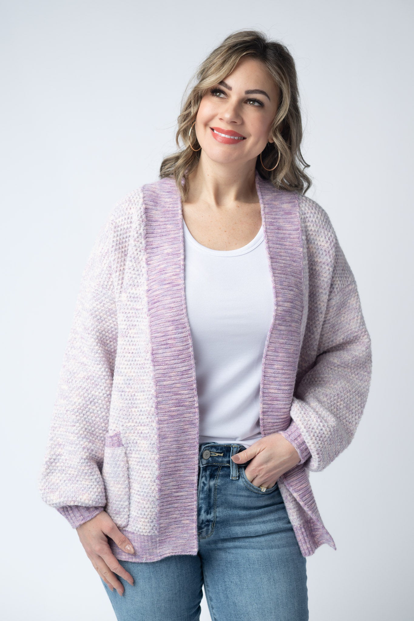 IN STOCK Kinsley Cardigan - Purple Mix FINAL SALE