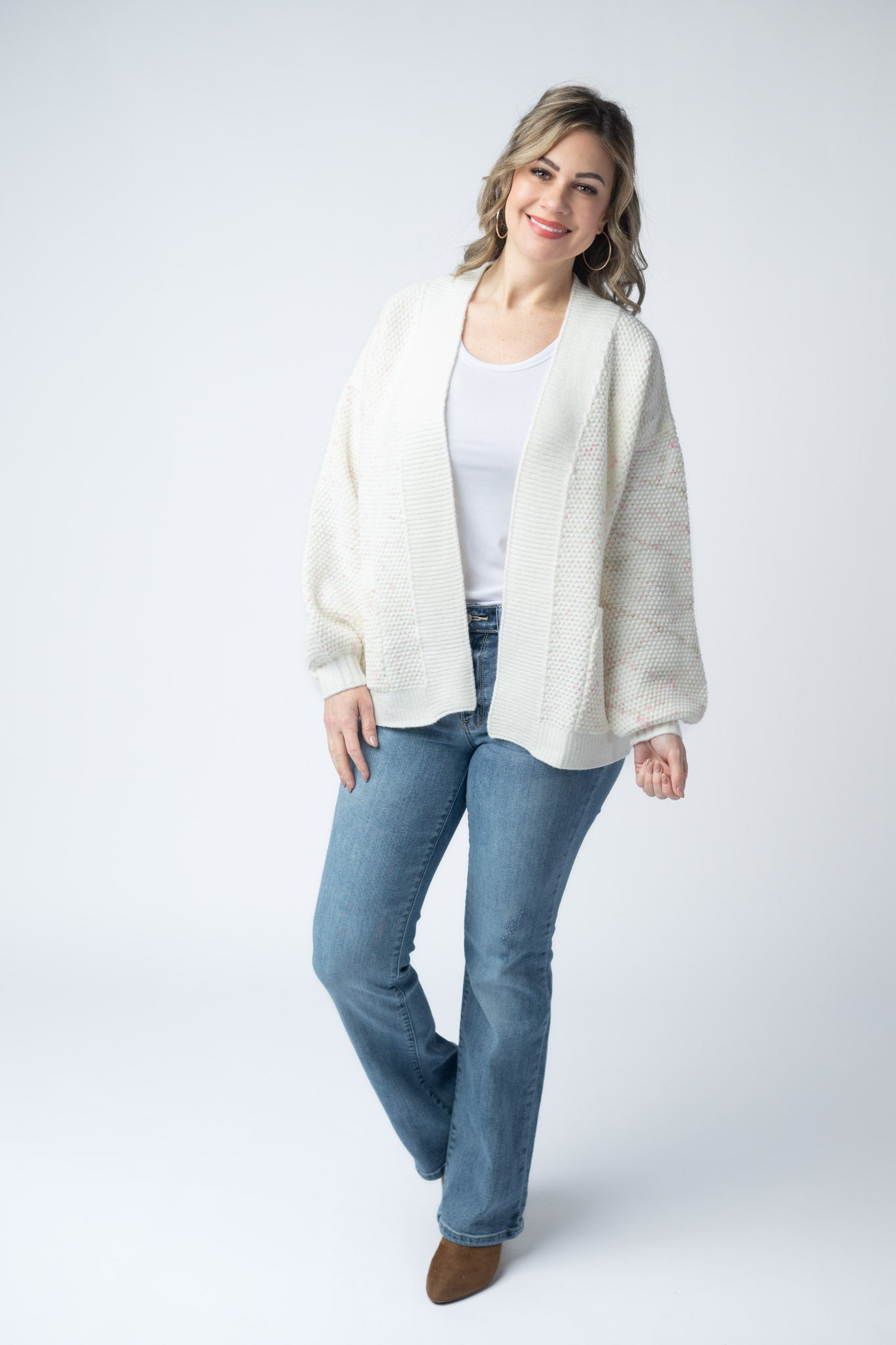 IN STOCK Kinsley Cardigan - Pink and Green Mix FINAL SALE