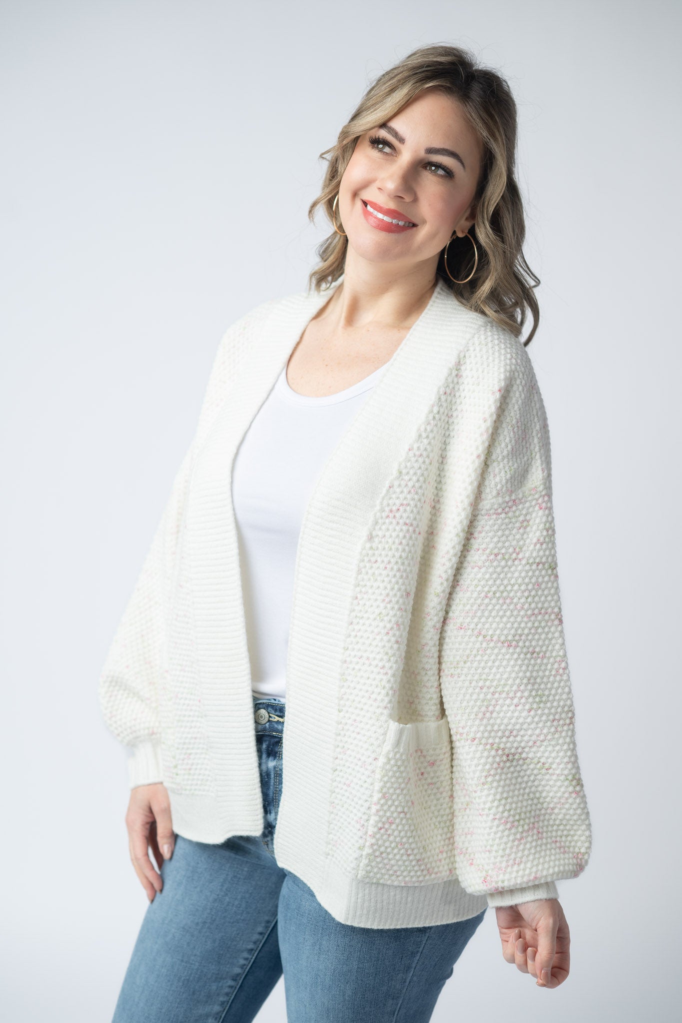 IN STOCK Kinsley Cardigan - Pink and Green Mix FINAL SALE