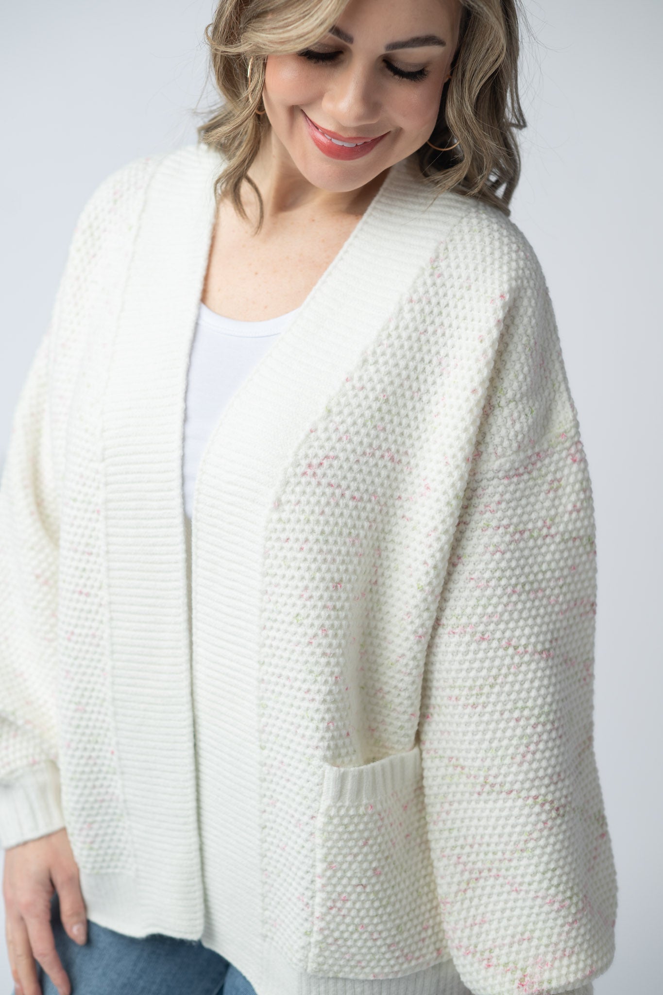 IN STOCK Kinsley Cardigan - Pink and Green Mix FINAL SALE