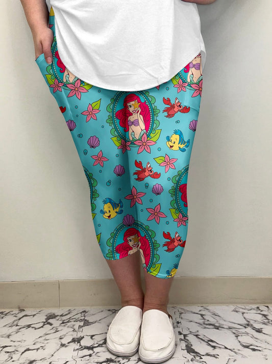 Under the Sea Pocket Capri Leggings- TC2 (PreOrder ETA early/mid July)