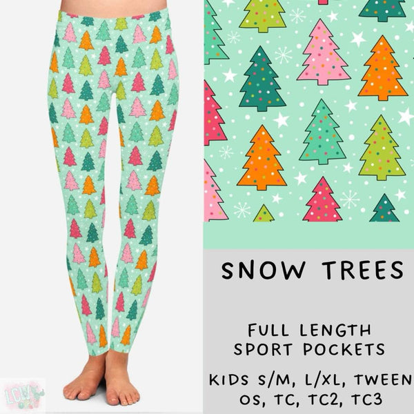 Cozy Christmas Collection Part ONE  : FULL Length Leggings WITH Sports Style Pockets PREORDER ( ETA early December )