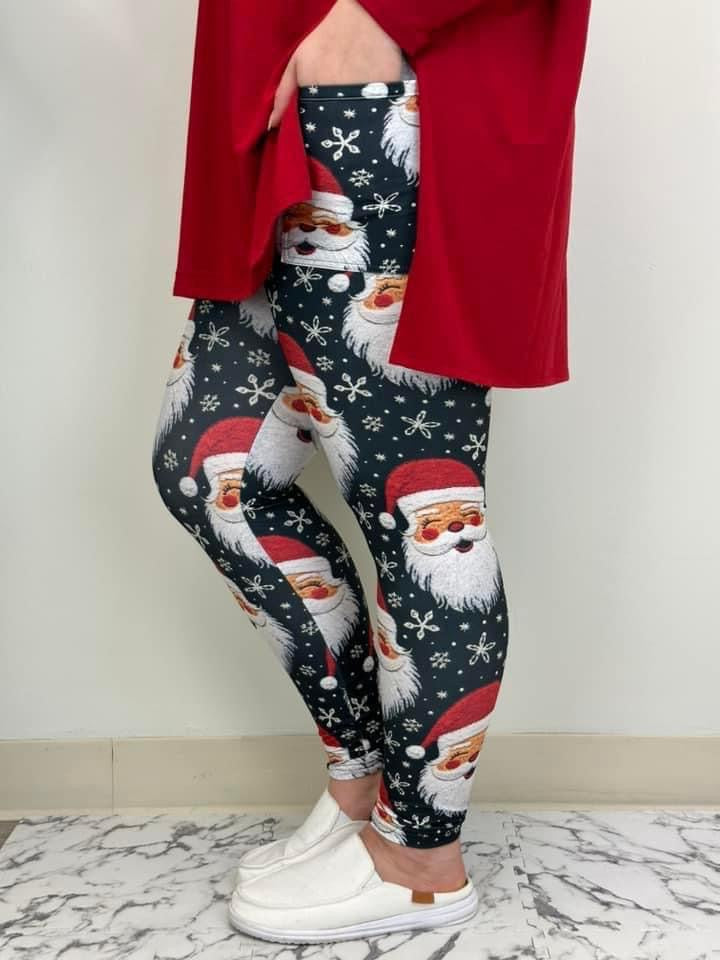 Retro Santa  Leggings