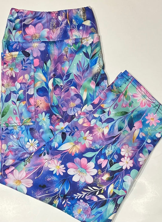 Blooms Pocket Capri Leggings