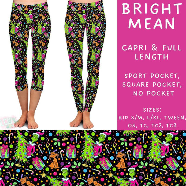 {TC2-TC3} Christmas Spirit Collection: Capri Leggings SPORTS Pockets PreOrder (ETA early December)