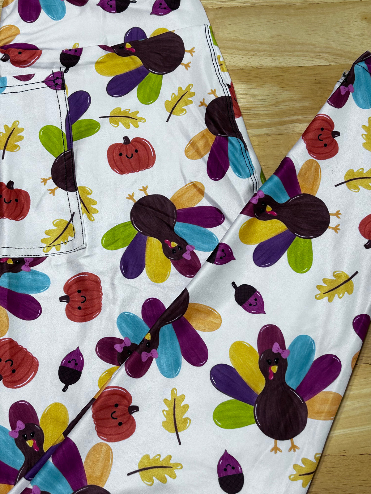 Painted Turkeys Pocket Leggings