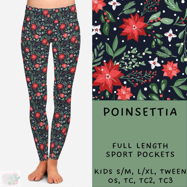 Comfy Christmas Collection Part ONE : FULL Length Leggings WITH Sports Style Pockets  PREORDER ( ETA early / mid December )