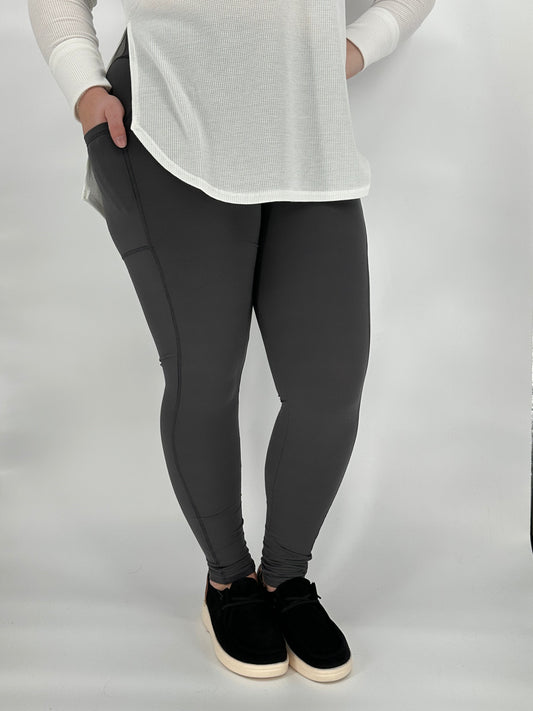 Charcoal Sport Pocket Leggings