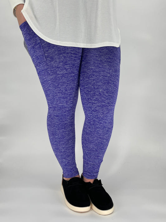 Purple Fleece Leggings w/ Pockets